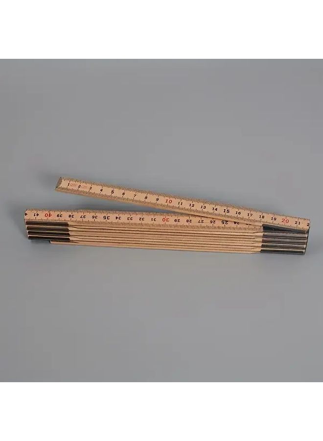 Portable 2m 78 74in Folding Ruler Double Sided Imperial Metric Metal Carpenter Tool - Image 5