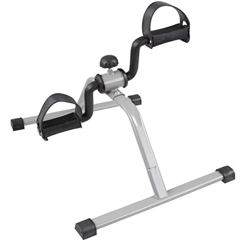 Wakeman Under-Desk Stationary Bike - Indoor Below-Desk Exercise Pedal Fitness Machine for Legs, Physical Therapy, and Calorie Burn by Wakeman (Black and Gray) - Image 1
