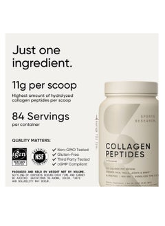 SPORTS RESEARCH Sports Research Collagen Peptides Powder 'XL' Jar 32oz Unflavored  - Image 4