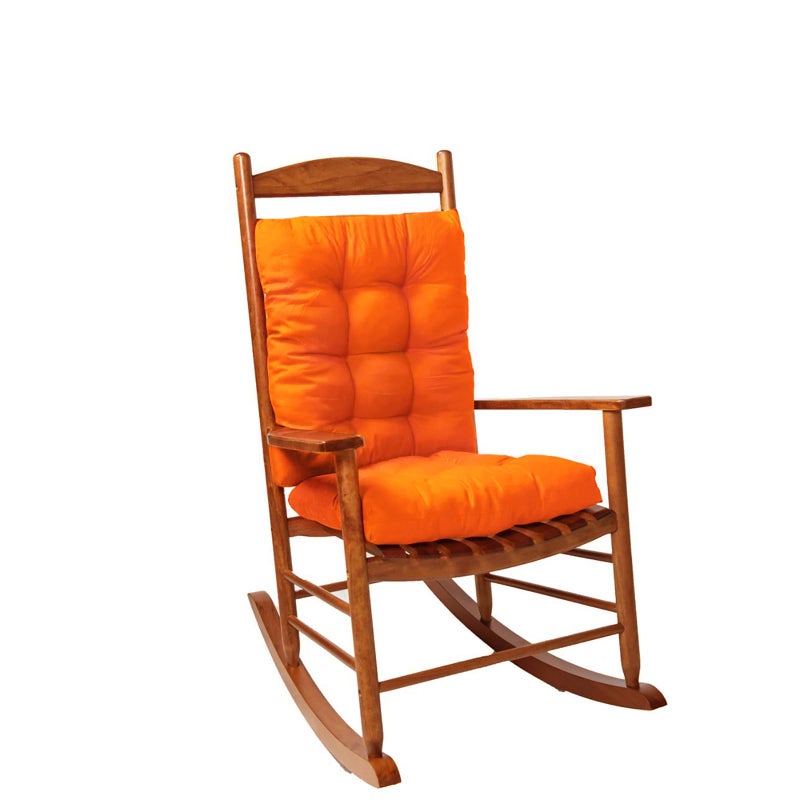 TESICA Patio Seat Cushions Set of 1, Indoor Outdoor Furniture Cushions, Tufted Rocking Chair Cushion Pad, Orange - Image 1