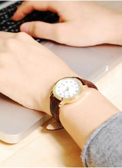 Seiko Ladies' Watch QUARTZ Brown Leather Strap, White Dial SUR822P1  - Image 2