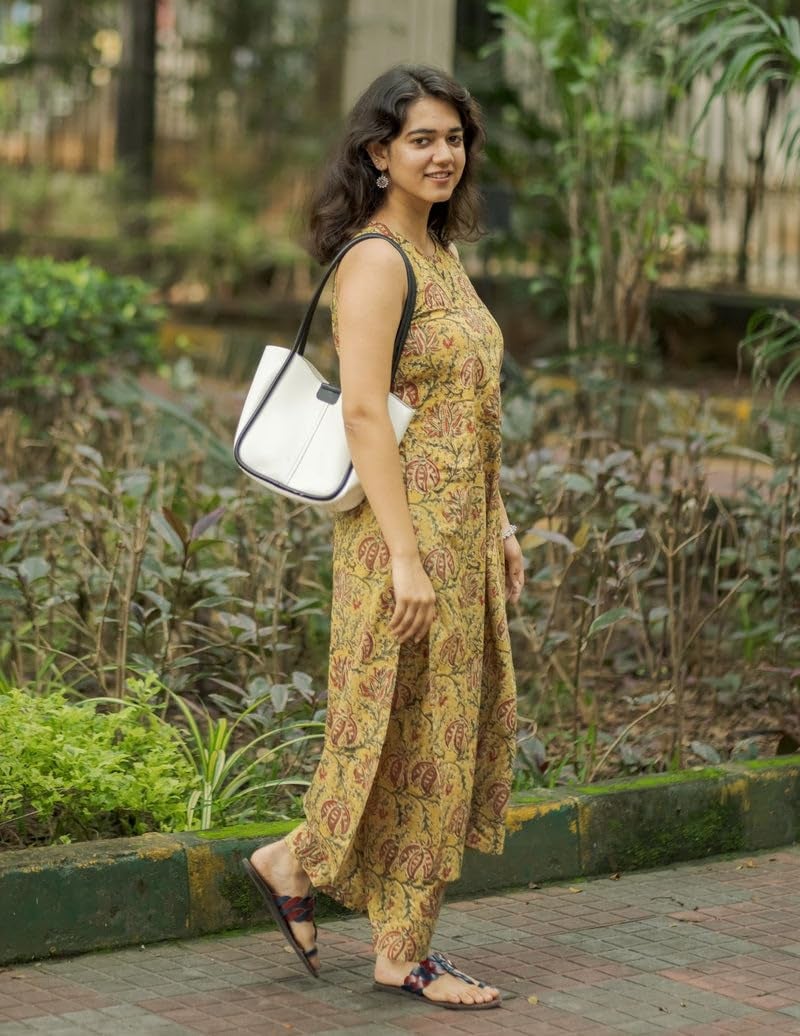 ANNI Designer Women's Rayon Blend Straight Printed Kurta with Palazzo (CUBU Yellow_4XL_Yellow_XXXX-Large) - Image 2