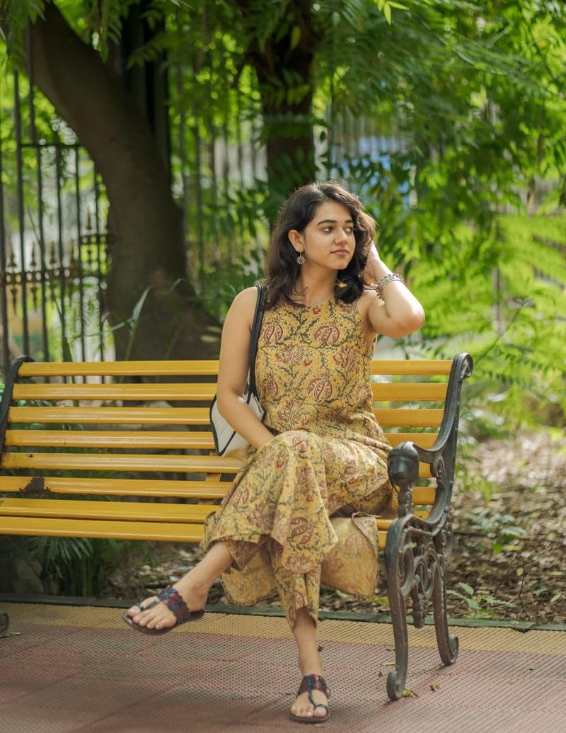 ANNI Designer Women's Rayon Blend Straight Printed Kurta with Palazzo (CUBU Yellow_4XL_Yellow_XXXX-Large) - Image 5