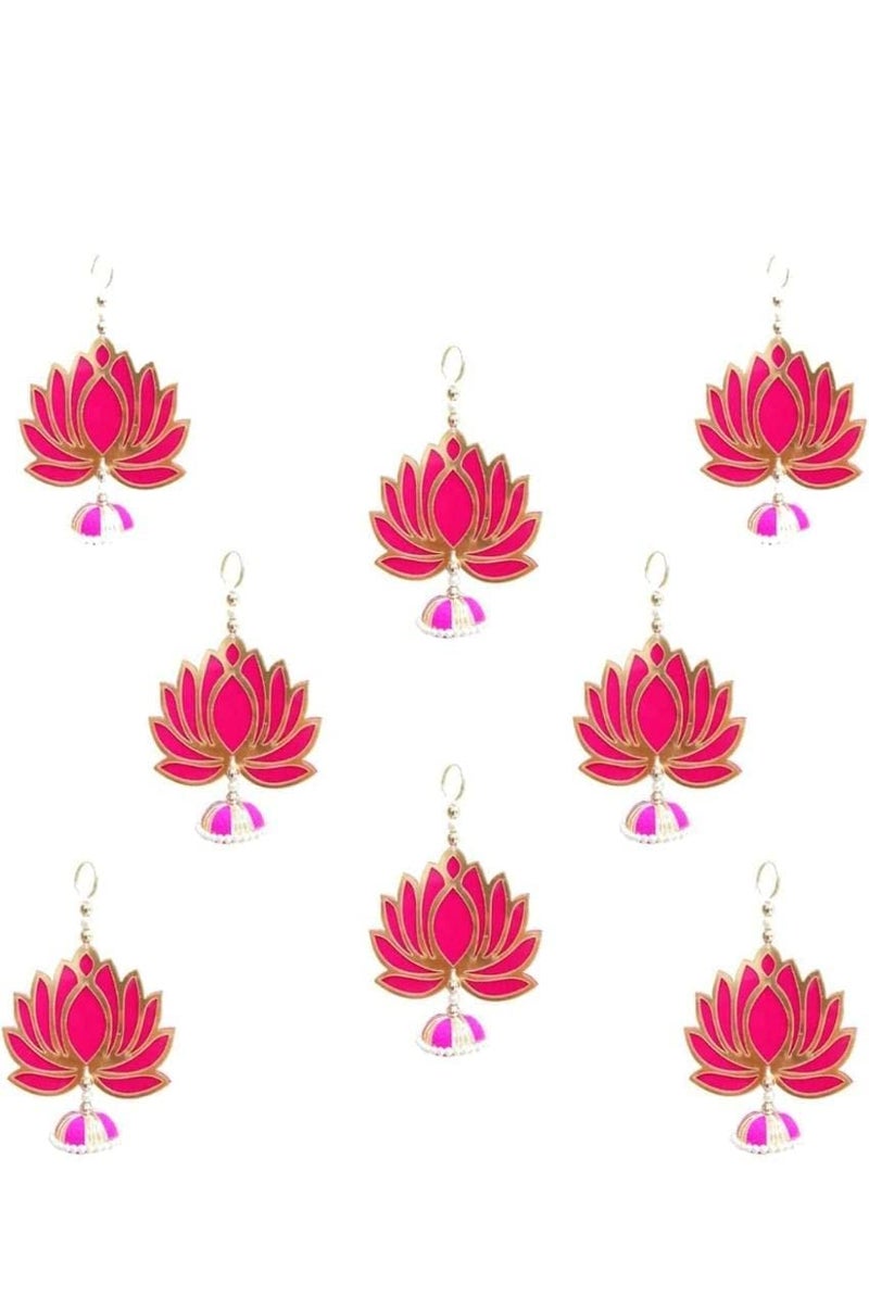 The Decor Affair THE DECOR AFFAIR Lotus HANGINGS for Home Decor PUJA Decor HEENA Mehendi Wedding Housewarming Backdrop MANDIR Pink Lotus 2 