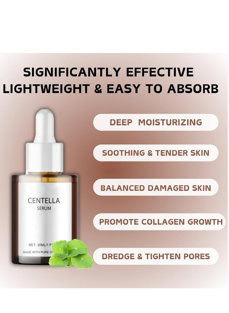 إيلهو سيروم كينتيللا اسياتيكا المرطب ، سيروم كينتيلا للوجه بحمض الهيالورونيك ، سيروم الوجه المضاد للشيخوخة والتجاعيد للنساء ، البشرة المعرضة لحب الشباب والحساسة ، سيروم مهدئ ومهدئ للوجه 30 مل - Image 2