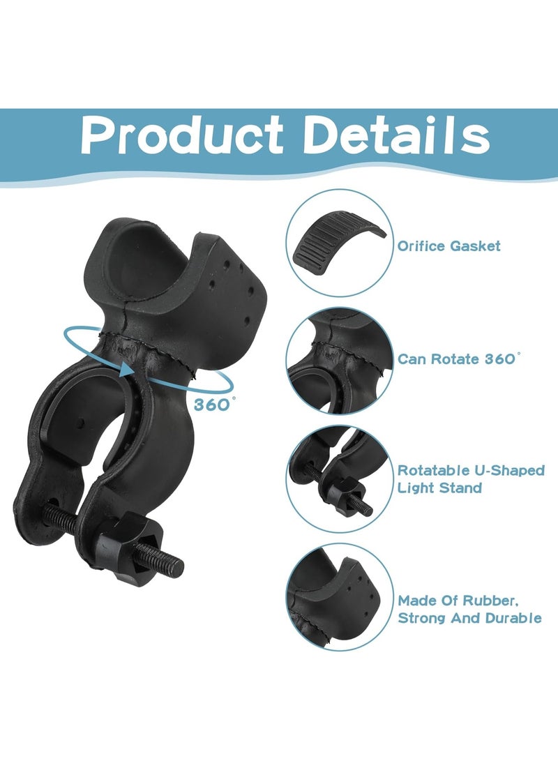 4 قطع حامل عصا أسود للمشاية، حامل عصا عالمي للعكازات، ملحقات كراسي متحركة، مناسب لمشاية روليتور وكراسي متحركة لكبار السن. - Image 3