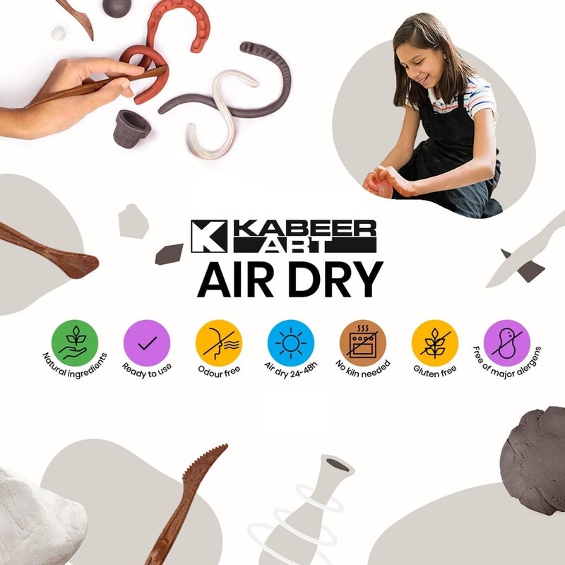 Kabeer Art 1kg Air Hardening Modelling Clay (1000 Grams) - Image 4