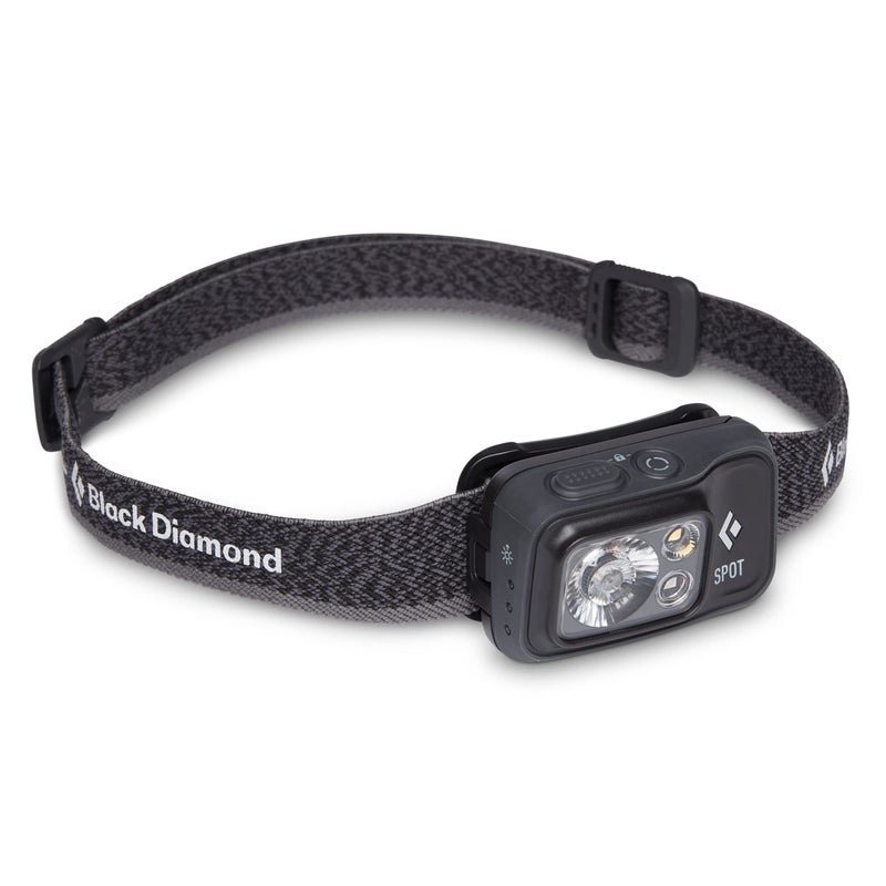BLACK DIAMOND Spot 400 LED Headlamp, Waterproof and Dimmable Battery Powered Headlamp for Camping, Hiking, Running, Work, Travel with Red Light Headlamp Mode, Graphite - Image 1