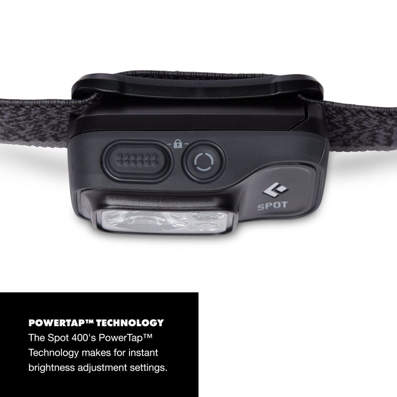 BLACK DIAMOND Spot 400 LED Headlamp, Waterproof and Dimmable Battery Powered Headlamp for Camping, Hiking, Running, Work, Travel with Red Light Headlamp Mode, Graphite - Image 3