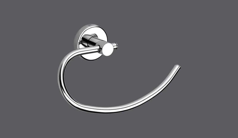 Aquieen Aquieen Amber Series Wall Mounted Towel Ring for Hand Towel AISI SS 304 Chrome  - Image 1