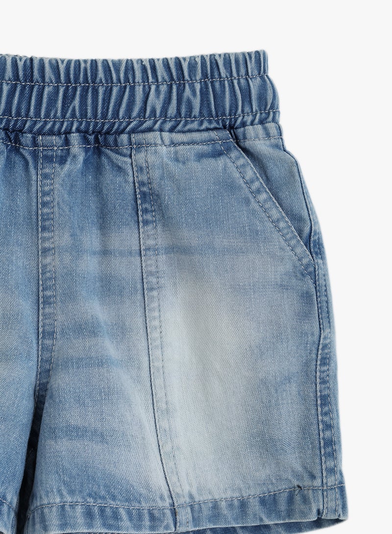 Junior Baby Girls Denim Short - Image 2