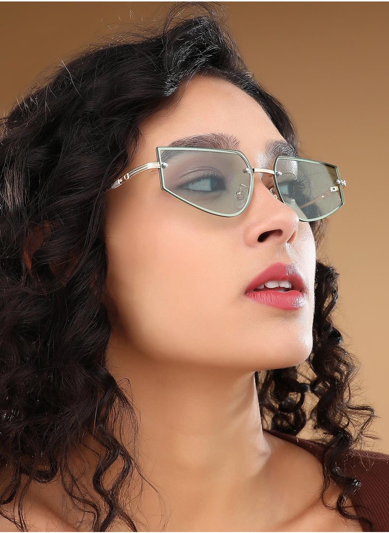 Haute Sauce - Polarized Full Rim Rectangle Sunglasses For Women - Image 1