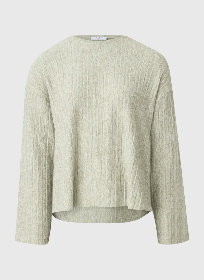 Matalan Sage Pleat Soft Touch High Neck Jumper