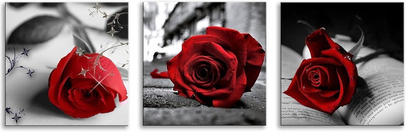 NAN Wind Red Rose Canvas Art Set - Image 2