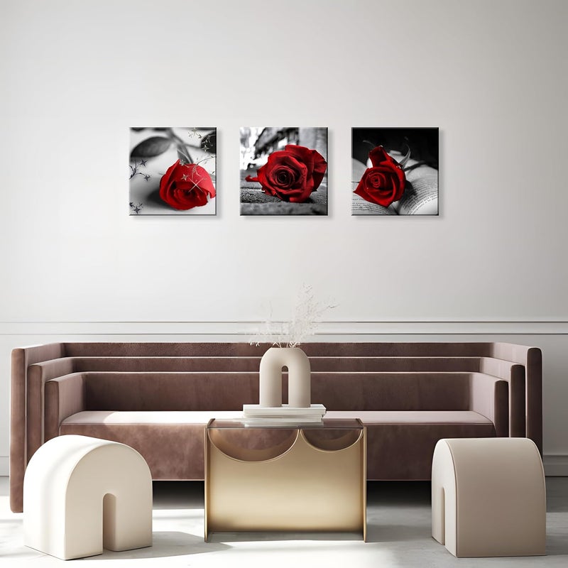 NAN Wind Red Rose Canvas Art Set - Image 5