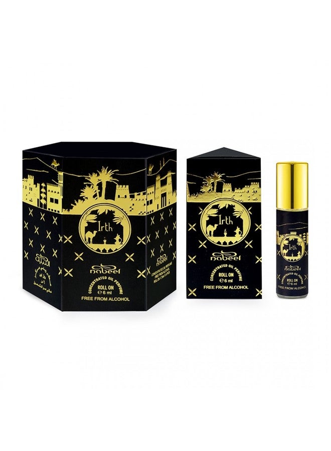 Nabeel عبوة من 6 عطر نبيل إيرث 6 مل رول أون زيت عطر مركز - Image 1