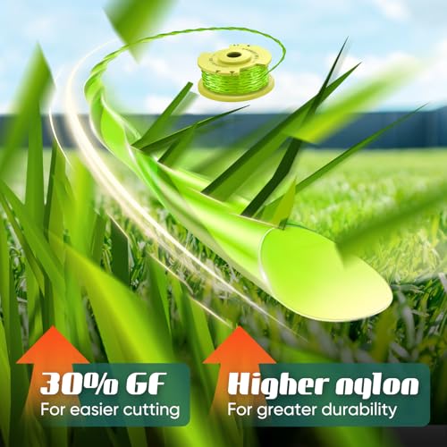 Bessport Trimmer String (AC80RL3) for Ryobi One Plus+,Replacement 0.080-inch Trimmer String Compatible with Ryobi 18V,24V,40V Trimmers (12 Spool, 3 Trimmer Cap) - Image 3