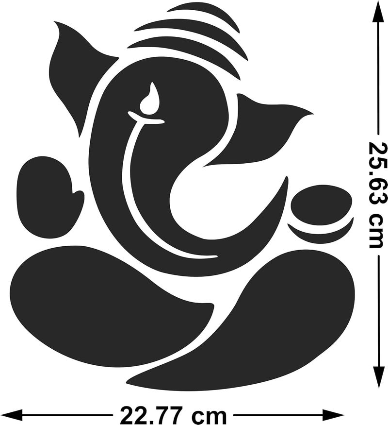 Fliptic Ganpati 3D Mirror Wall Sticker – Acrylic Ganesh Mirror Décor for Home, Pooja Room, Hall, Office – Silver Finish Decorative Wall Art – Self Adhesive Eco-Friendly Design (Golden) - Image 2