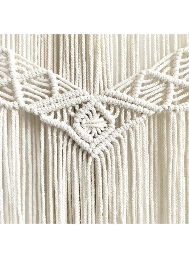 Achart Macrame Wall Hanging Large- Boho Wall Decor- large wall art- Wall Decor Living Room- Macrame Tapestry Boho Decor for Bedroom (Beige-Shells) - Image 3
