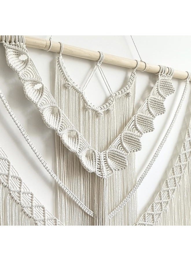 Achart Macrame Wall Hanging Large- Boho Wall Decor- large wall art- Wall Decor Living Room- Macrame Tapestry Boho Decor for Bedroom (Beige-Shells) - Image 4
