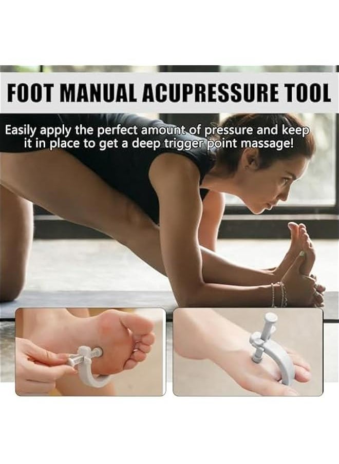 Generic Compact Acupuncture Hand Clip for Migraine Relief, Portable Pressure Point Massage Tool in Light Gray  - Image 3