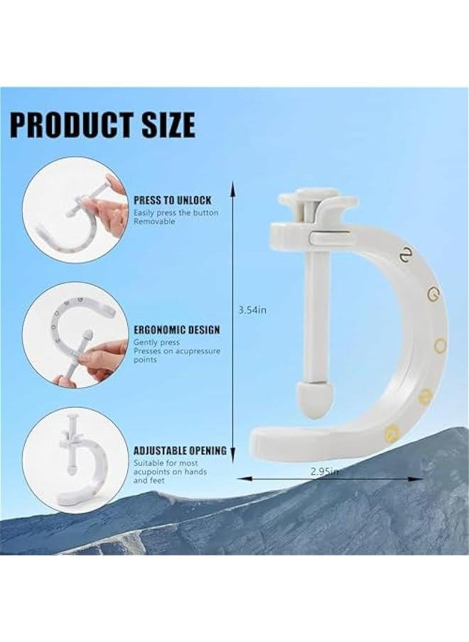 Generic Compact Acupuncture Hand Clip for Migraine Relief, Portable Pressure Point Massage Tool in Light Gray  - Image 5