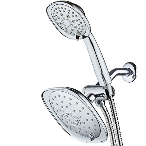 AquaDance Luxury Square High-Pressure Giant 7.3" Rain Shower Head/Handheld Spa Combo. Extra-Long 72" Stainless Steel Hose, 3-way Flow Diverter, All-Chrome Finish. Best Quality from Top American Manufacturer! - Image 1