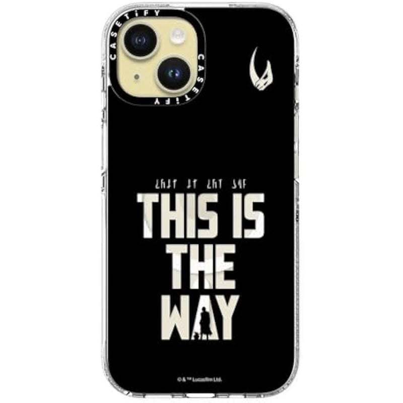 Casetify Clear iPhone 15 Case 【Mandalorian Co-Lab/Not Yellowing / 6.6ft Drop Protection/Compatible with Magsafe】 - This is The Way - Black - Clear - Image 2