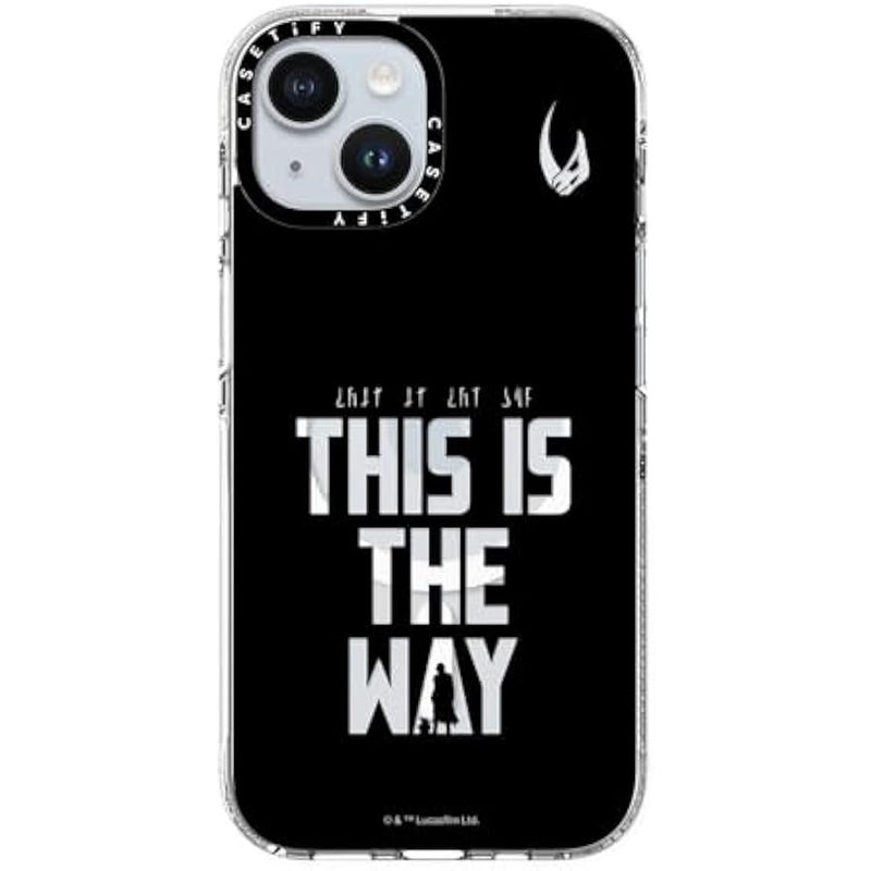 Casetify Clear iPhone 15 Case 【Mandalorian Co-Lab/Not Yellowing / 6.6ft Drop Protection/Compatible with Magsafe】 - This is The Way - Black - Clear - Image 4