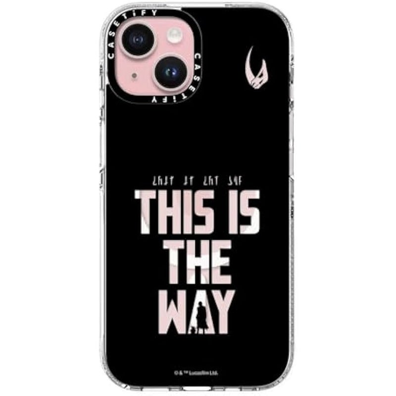 Casetify Clear iPhone 15 Case 【Mandalorian Co-Lab/Not Yellowing / 6.6ft Drop Protection/Compatible with Magsafe】 - This is The Way - Black - Clear - Image 1