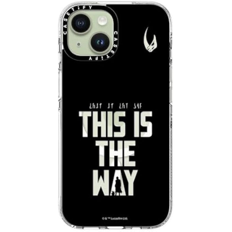 Casetify Clear iPhone 15 Case 【Mandalorian Co-Lab/Not Yellowing / 6.6ft Drop Protection/Compatible with Magsafe】 - This is The Way - Black - Clear - Image 3