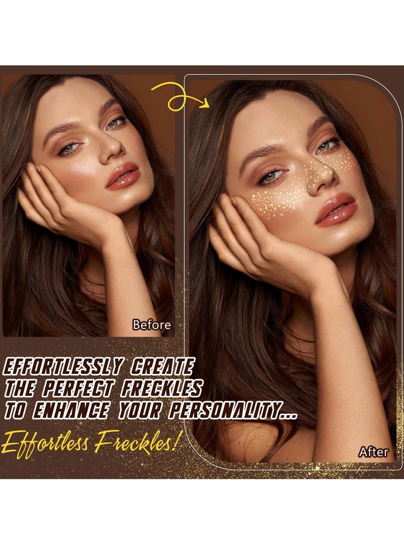 IKZEE 10Pcs Makeup Patches Gold Glitter Freckles for Face Glow Up Makeup Patches Face Glitter Speckles Patches Cute Glitter Makeup Accessories for Women Face Glitter Makeup Speckles 03  - Image 5