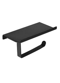 RSP Quality bit RSP Quality bit Stainless Steel Rectangular ToiletTissue Paper Roll Holder Bathroom Accessories with Mobile Stand for Bathroom Kitchen Pack of 1 Matt Black  - Image 1