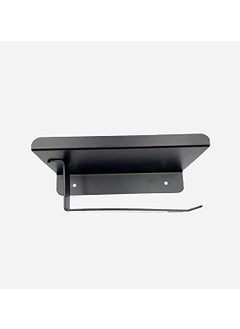 RSP Quality bit RSP Quality bit Stainless Steel Rectangular ToiletTissue Paper Roll Holder Bathroom Accessories with Mobile Stand for Bathroom Kitchen Pack of 1 Matt Black  - Image 4