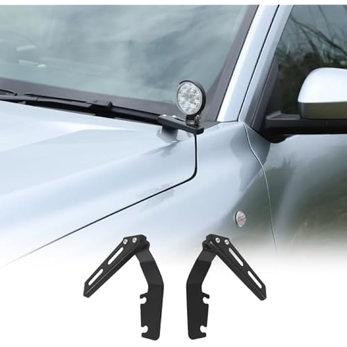 rayihni حامل مصباح كشاف ضوء ديتش لسيارة تويوتا تاكوما 2024 2025، ملحقات خارجية من الصلب الكربوني - Image 1