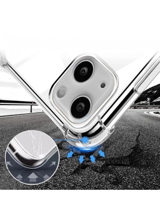 جراب خلفي واقٍ من مادة الغوريلا مصدات مرتفعة من مادة TPU لهاتف آيفون 13 شفاف - Image 2