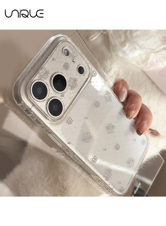 يونيك متوافق مع غطاء iPhone 17 Pro Max - غطاء هاتف بنمط لطيف - غطاء شفاف للهاتف - للسيدات والفتيات، ممتص للصدمات وواقٍ من الخدوش مصنوع من TPU ناعم يغطي الكاميرا بالكامل - Image 4