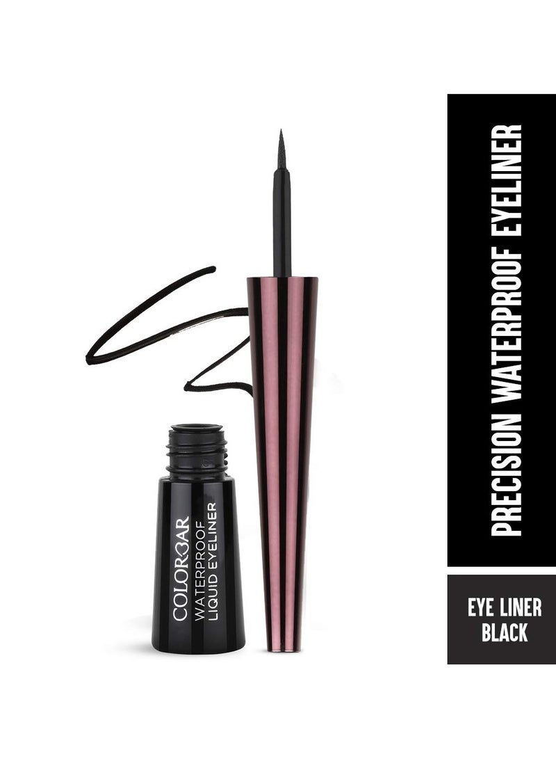 Colorbar Waterproof Opaque Liquid Eyeliner Black 25ml Smudge Proof Long Lasting Flexible Applicator - Image 2