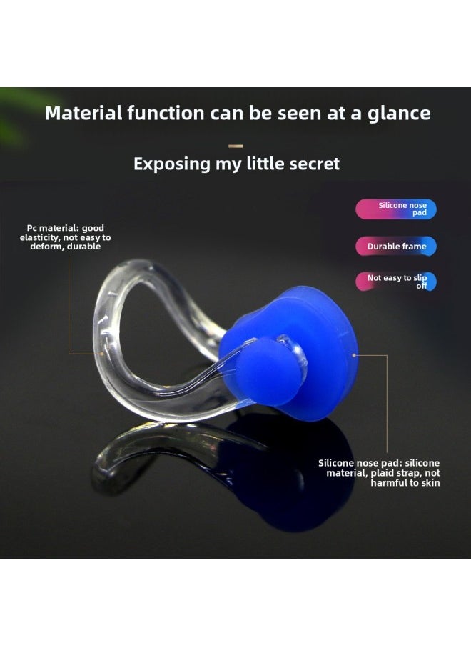 Generic Silicone Nose Clip Earplug Set Swimming Ear Protection Nose To Prevent Water Adult Children Universal LOGO Printing-Color:Ear Plug With Cord Nose Clip-Yellow  - Image 5