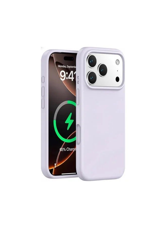 موبكوس جراب آيفون  برو بنفسجي فاخر مغناطيسي مقاوم للصدمات نحيف ناعم يدعم الشحن اللاسلكي