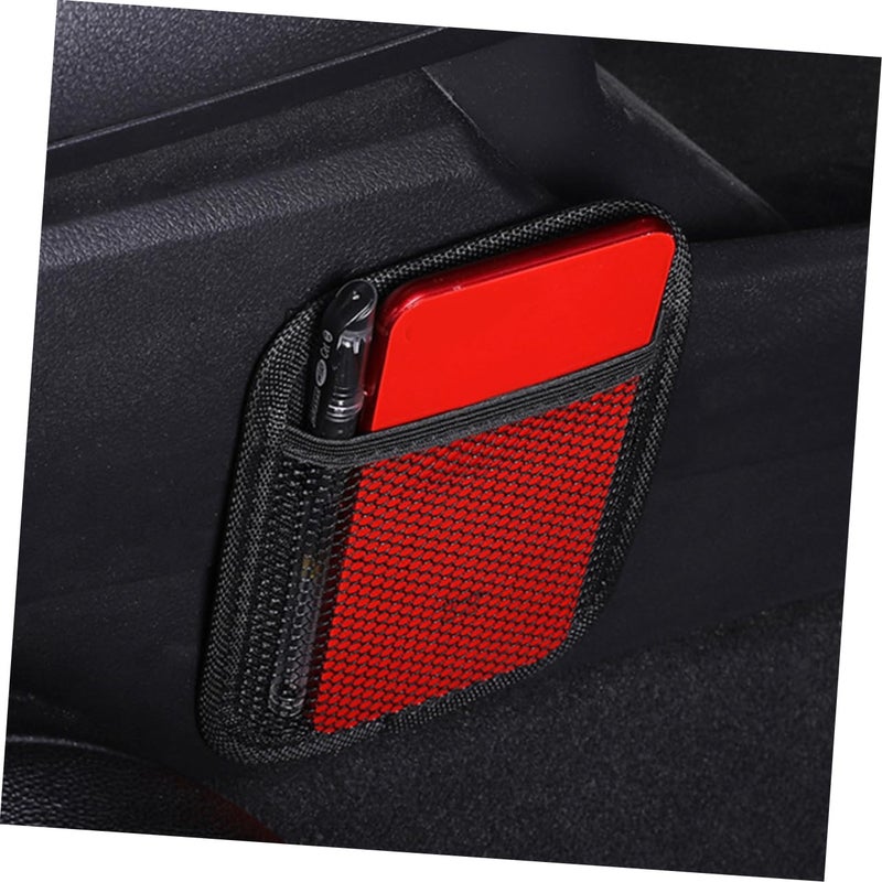 2Pcs Sticky Mesh Storage Pouch Car Seat Organizer for Phone Keys Accessories - Image 5