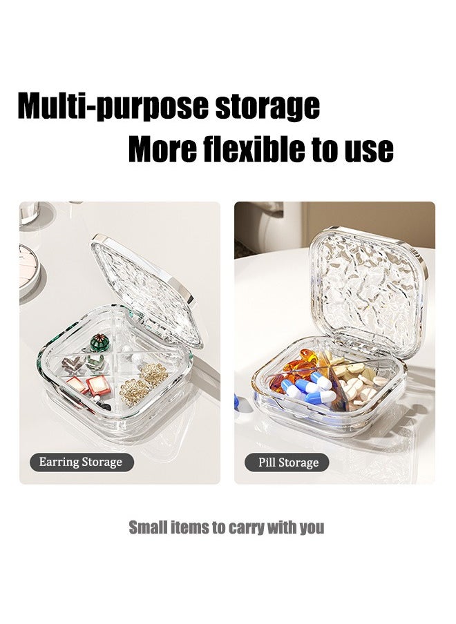 Generic Portable Household Medicine Organizer Packaging Box Outdoor Travel Mini Jewelry Pill Box Small Exquisite Sealed Storage Medicine Box  - Image 1