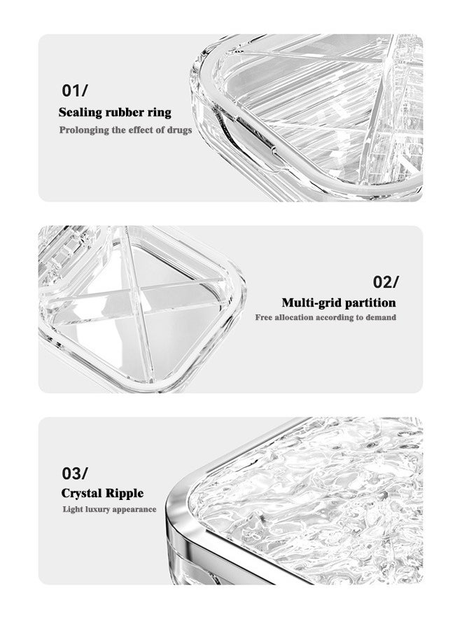 Generic Portable Household Medicine Organizer Packaging Box Outdoor Travel Mini Jewelry Pill Box Small Exquisite Sealed Storage Medicine Box  - Image 4
