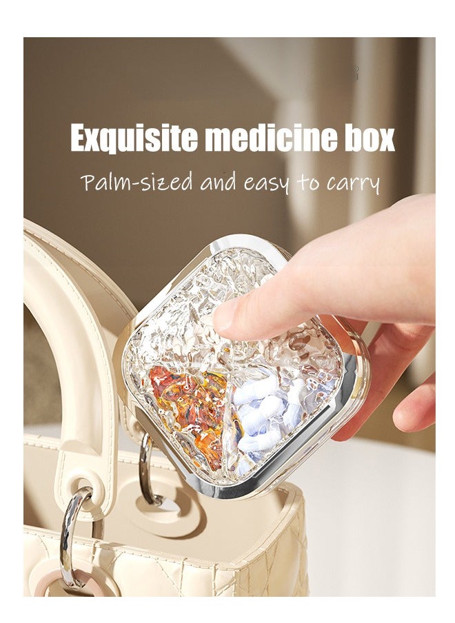 Generic Portable Household Medicine Organizer Packaging Box Outdoor Travel Mini Jewelry Pill Box Small Exquisite Sealed Storage Medicine Box  - Image 2
