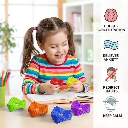 Tendry Sensory Fidget Toys for Kids Adults Textures Sensory Flip Cube Stress Fidgets Toys for Teen with Anxiety Autism ADHD Focus Quiet Desk Fidget Toy for Classroom Prize Office Calm Down Corner - Image 5