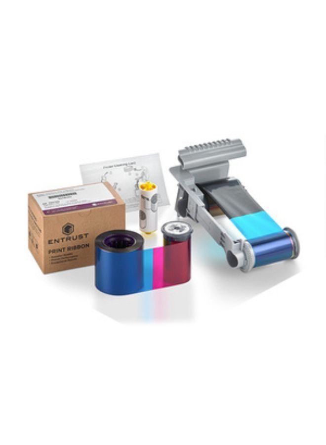 DATACARD Entrust  Datacard Sigma 525100-004-S100 YMCKT Color Ribbon (500 Images single side / 250 Images dual side) - Image 2