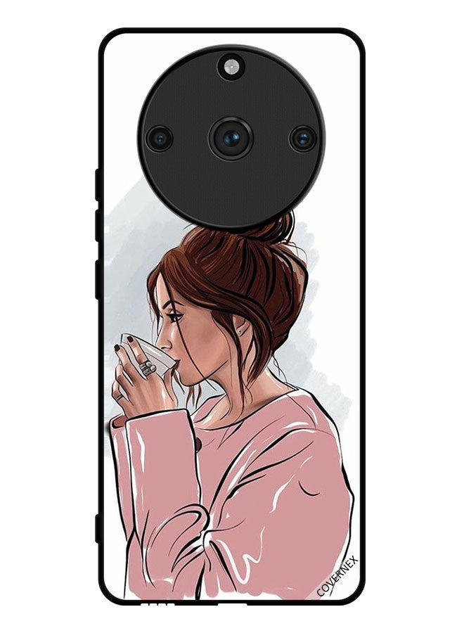Covernex حافظة واقية لجهاز Realme 11 Pro Plus فن فتاة تشرب الشاي - Image 1