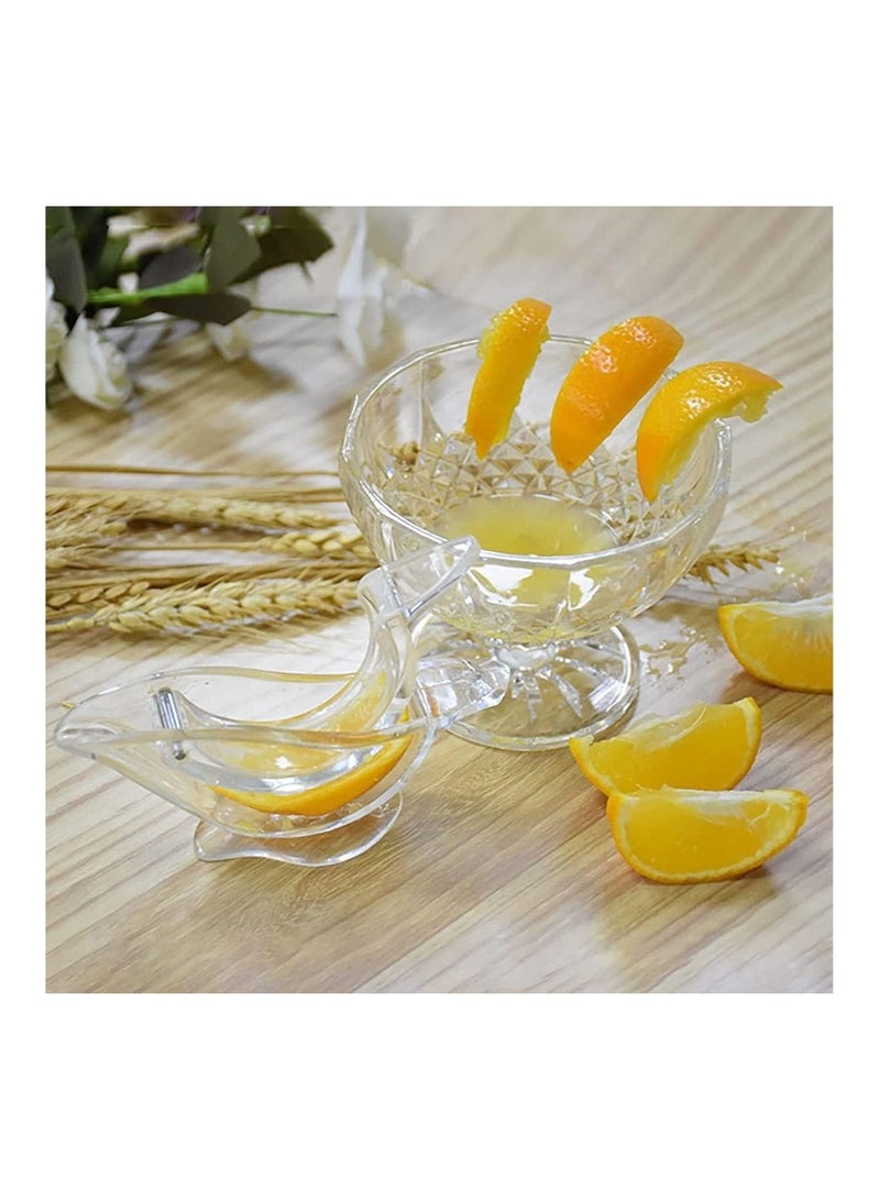 2PC Manual Lemon Juicer Acrylic Manual Lemon Slice Squeezer Portable Transparent Fruit Juicer Hand Juicer for Orange Lemon Lime Pomegranate Home Kitchen Bar Gadget  - Image 2