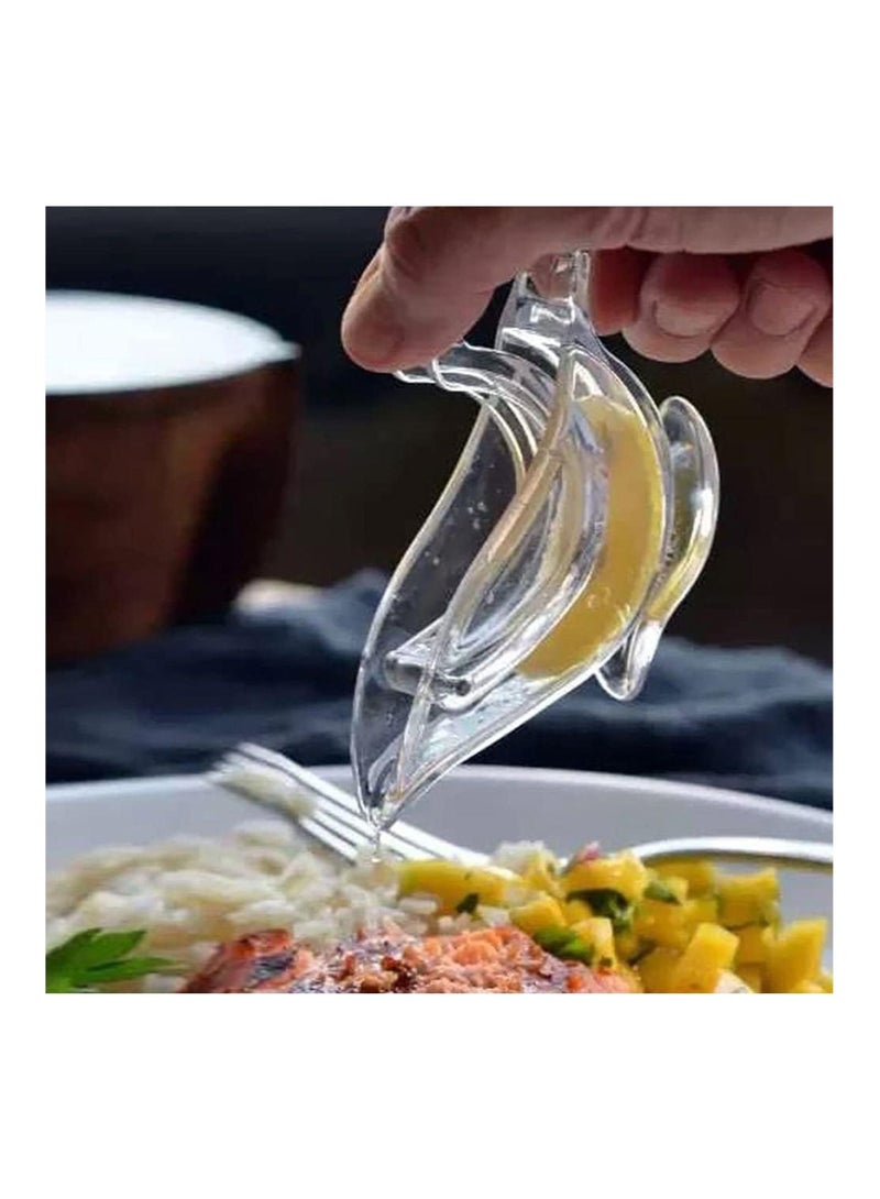 2PC Manual Lemon Juicer Acrylic Manual Lemon Slice Squeezer Portable Transparent Fruit Juicer Hand Juicer for Orange Lemon Lime Pomegranate Home Kitchen Bar Gadget  - Image 3