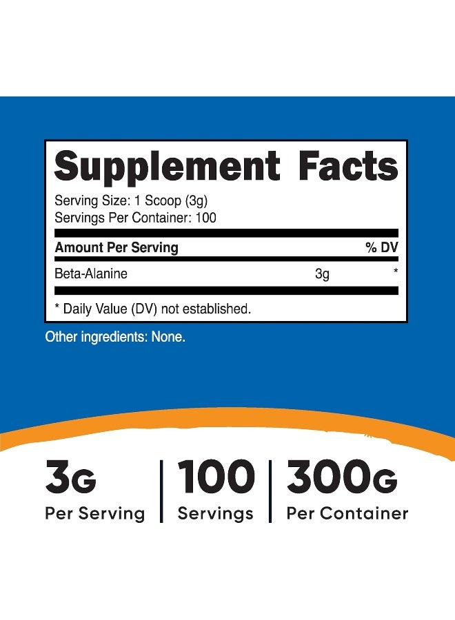 Beta Alanine Supplement Powder, 300G - 3G Per Serving